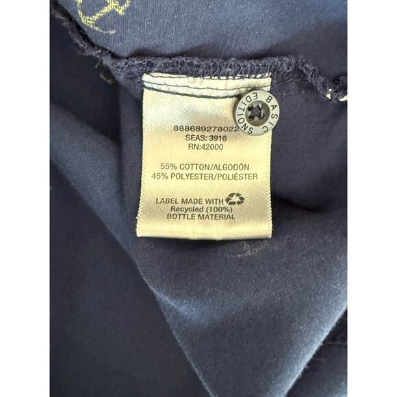 Vintage Basic Editions Button Up Shirt Women's Size 4X Anchor Print Short Sleeve - Picture 6 of 8